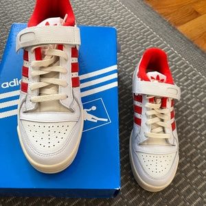 New adidas Forum 84 Low White Cream Red (US Mens Size 8)